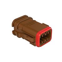 Amphenol SINE Systems AT06-08SD-OMBRN Connectors 8 Pin Overmold Plug Socket, BROWN