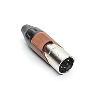 Amphenol Audio AX4M1M Connectors 4P PIN M PLUG BROWN MARK SLEEVE