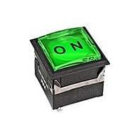 NKK Switches UB216SKW03N-5F Pushbutton Switches SPDT ON-ON BEVELED GREEN CAP PC TERM 6A
