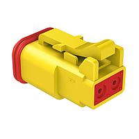 Amphenol SINE Systems AT06-2S-YEL 2-Way 2 Pin Plug