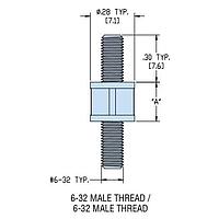 Heyco 10823F Threaded Support, Male HCBS-TMM-16 V-0 NATURAL
