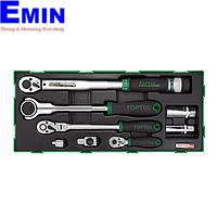 TOPTUL GTB0810 Torque Wrench, Adaptor & Ratchet Handle Set (8 pcs)