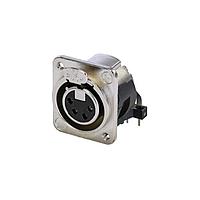 NEUTRIK NC4FDM3-H-BAG-1 XLR Connectors Receptacle DM3 H-1 series 4 pin female - PCBH - black/silver