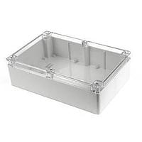 Hammond Manufacturing 1554X2GYCL Enclosures General Enclosure - Grey/Clear Lid - 11.8 x 7.9 x 3.5in - Polycarbonate - N4X