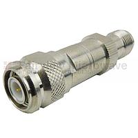 Fairview  SA3TR-10 10 dB Fixed Attenuator TNC Male To TNC Reverse Polarity Female Up To 3 GHz Rated To 2 Watts With Brass Tri-Metal Body