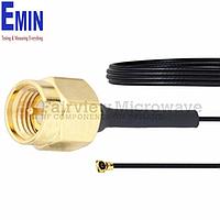 Fairview FMCA1030 SMA Male to HMCX32 1.2 Plug Cable 0.81mm Coax and RoHS Compliant