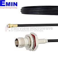 Fairview FMCA1442 Snap-On MMBX Plug to TNC Female Bulkhead Cable RG174 Coax