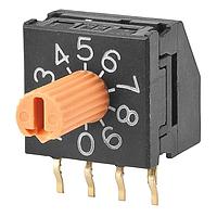 NKK Switches FR01KR10H-06XL Rotary Switches 10 POS REAL PLASTIC SHAFT RA PC .2 SPAC