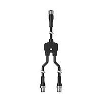 Banner Engineering CSB-M1251FM1251M Sensor Cables / Actuator Cables Splitter M12F to M12M and M12M connectors; 5-pin, Non-Shielded, IP68, AWG 22; Black PVC Cord, Straight Connectors; Trunk: 0.3 m; Branches: 0.3 m