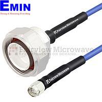 Fairview FMC0215951 Low PIM SMA Male to 7/16 DIN Male LSZH Jacketed Cable 0.141 Formable Low PIM Coax and RoHS Compliant