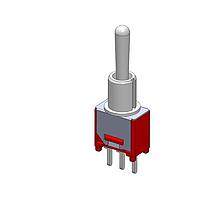 Dailywell 2MS3T1B4M2QES Toggle Switches Sub-Miniature SPDT switch on-off-on pc thru-hole