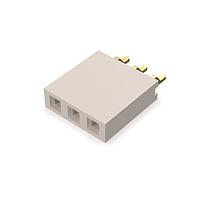 GCT (Global Connector Technology) BG300-03-A-L-A Sockets 3w, 2.54mm Pth Socket, SIL, SMT, Horiz, GF, LCP Natural, T+R