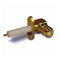 Amphenol RF 132275 Connectors SMA 2 HOLE R/A RECPT EXT BODY