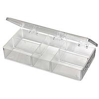 Flambeau A212 Multiple Compartment Five-Compartment Box 6 3/4" X 3 3/16" X 1 3/16" (17.15 x 8.10 x 3.02 cm)