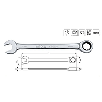 Yato YT-0198 Combination ratchet wrench 17mm
