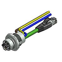 Amphenol CONEC 57-02839 Ethernet Cables / Networking Cables ENP-17-1-FSPBU2PEDST4-V4-45S-RS8.33-2/2/G6/250/034