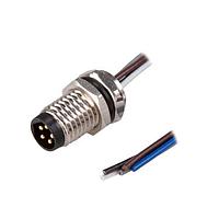 Same Sky (formerly CUI Devices) CDM810-04A-MW-F810-050-67 Straight 4 Pins Panel Mount Wire Leads Front Wire M8 x 1.0 ACoding Screw Copper Alloy