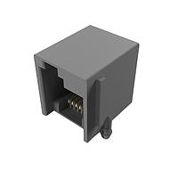 GCT (Global Connector Technology) MJ3245-66-0 Connectors 6P6C Mod jack Grey Offset top latch RA TH Top tab Tray