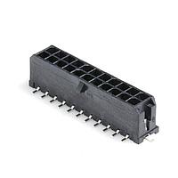 Molex 43045-2219 Shrouded 3MM 2R V 22P SMT HDR AU W/SOLDER TAB