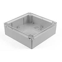 Hammond Manufacturing 1554W2GYCL Enclosures General Enclosure - Grey/Clear Lid - 7.1 x 7.1 x 2.4in - Polycarbonate - N4X