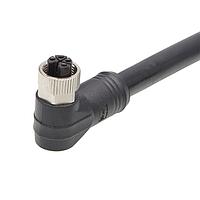 Molex 1205000336 Sensor Cables / Actuator Cables M12 Single-Ended Cordset 4 Poles Female (90) to Pigtail 16 AWG Black 2m Lngth