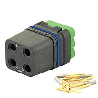 Eaton Souriau-Sunbank 8MQ2M0412SDE Modular Connectors - Push Pull MQuick module, sealed, with female crimp contacts