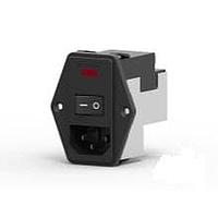 Corcom - TE Connectivity PE0S0DH6A Inlets 6A DUAL FUSE HORIZONTAL MOUNT