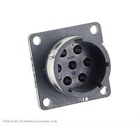 Eaton Souriau-Sunbank UTGX0147P Receptacles Square flange receptacle, without backshell, for 7 male contacts,  IP68/69K