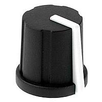 Davies Molding 1109 Two-Shot Instrument Control Knob M6 flatted to M4.5 Spring