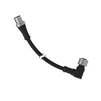 Banner Engineering MQDEC-412SR Sensor Cables / Actuator Cables Cordset: Double Ended M12; 4-pin Right-Angle Female; 4-pin Straight Male; 3.66 m 4x22 Black PVC Jacket; Nickel-Plated Brass Coupling Nuts