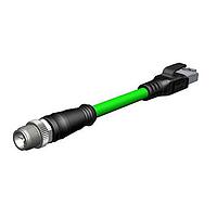 Molex 1203410993 Ethernet Cables / Networking Cables CSE M12 CAT6A RJ45 MA STR TEAL TPE 80M