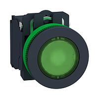 SCHNEIDER XB5FW33G5 Control Switches FLUSH GREEN CAP IPB LED 120 1NO 1NC SCR