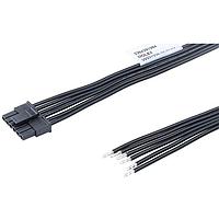 Molex 226429-1063 Off-the-Shelf Micro-Fit 3.0 Female-to-Pigtail OTS Cable ASSY 1 Row 300mm Tin 6 CKT BLK