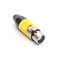 Amphenol Audio AX4F4M Connectors 4P SOCKET F PLUG YELLOW MARK SLEEVE