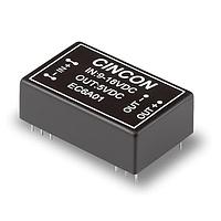 Cincon EC6A01S Isolated DC-DC Converter, 7.5 Watt, 2:1 Input Range, 9-18VDC Input, 5VDC Output, SMD 1.25x0.80x0.45"
