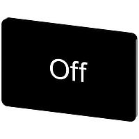 SIEMENS 3SU19000AD160DK0 Labeling Plate, Off INSCR. LABEL, BLACK 17.5 X 27MM, OFF