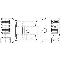 Molex 19009-0018 Quick Disconnects .187X.032 FLAG QD VI BRA./REEL (BBZ-4171-