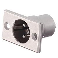 Amphenol Audio AC3MPNZ Connectors 3 Pole XLR Male Chassis Mount P Flange Stamped Contacts