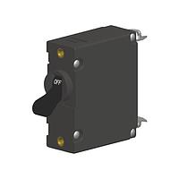 Carling Technologies AA1-B0-11-250-2D1-C Hydraulic-Magnetic 1-pole, Handle, 0.5 amp circuit breaker, Screw 8-32 with upturned lugs terminals, UL 1077 Recognized CSA Accepted