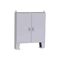 Hammond Manufacturing HN4FM606012S16 Double Door N4X 3-pt Dbl Door Floormount Encl w/panel - 60 x 60 x 12 - 316 SS