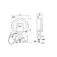 Mahr 4333905 Mechanical Dial Comparators (1004ZT, ± .0050", IP54)