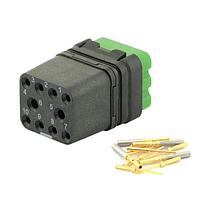 Eaton Souriau-Sunbank 8MQ2M9910SNS Modular Connectors - Push Pull MQuick module, unsealed, with female crimp contacts, delivered with cap