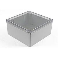 Hammond Manufacturing 1554WA2GYCL Enclosures General Enclosure - Grey/Clear Lid - 7.1 x 7.1 x 3.5in - Polycarbonate - N4X