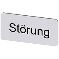 SIEMENS 3SU19000AC810AQ0 Labeling Plate, Stoerung INSCR. LABEL,SILVER 12.5 X 27MM,STOERUNG