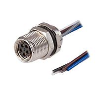 Same Sky (formerly CUI Devices) CDM809-04A-FW-F010-050-67 Straight 4 Pins Panel Mount Wire Front M10 x 0.75 ACoding Screw Copper Alloy IP67