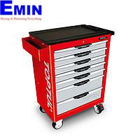 TOPTUL GE-21404 W/7-Drawer Tool Trolley (214 pcs; Red)
