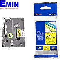 BROTHER TZe-651 Label printed (Black text on 24mm yellow background)