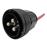 Amphenol Industrial GTCE06F36-4P(072) Plugs GTC-E, straight plug, bayonet, shell size 36, 3 sz 1/0 pin silver plated, crimp, rear cable clamp and grommet, gray zinc plating, ROHS