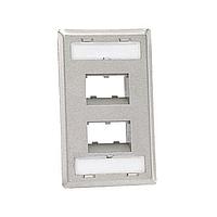 Panduit CFPSL4S Electrical Enclosures Faceplate, 4 Port, Single Gang Sloped Re