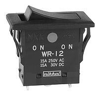 NKK Switches WR12AS Rocker Switches SPDT ON-NONE-ON SOLDER LUG SEALED